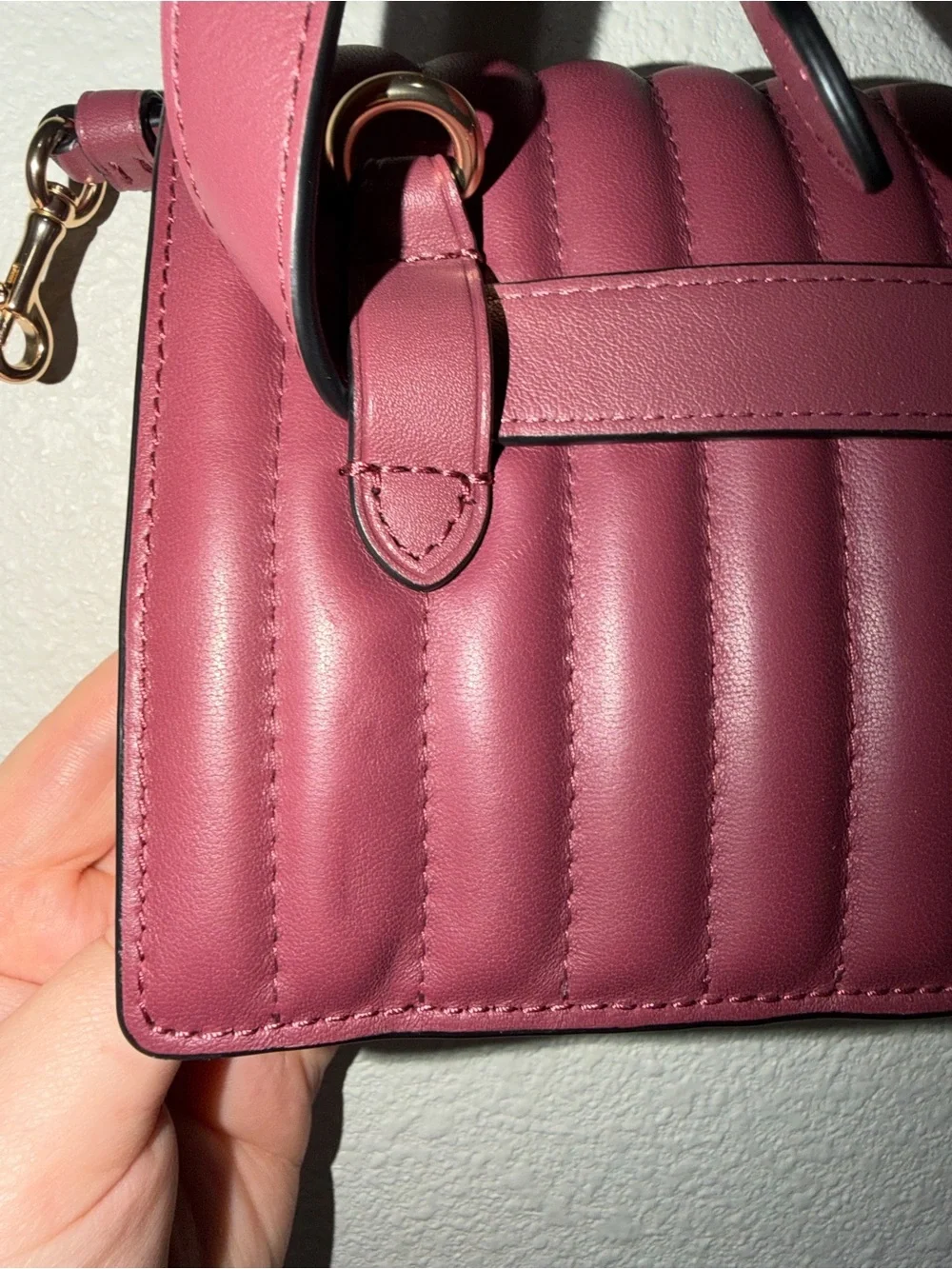 Coach Foldover Belt Bag with Linear Quilting with Matching Wallet NWT